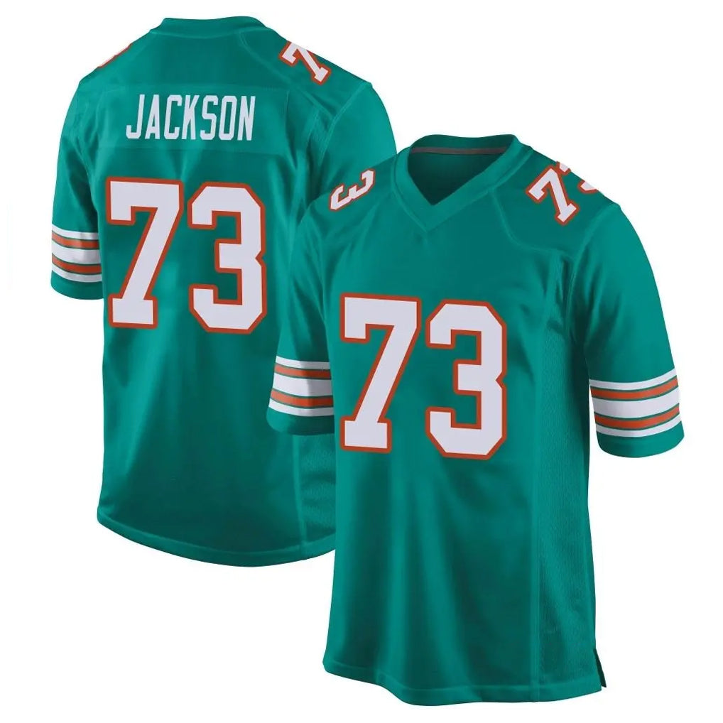 Kooe M.Dolphins #73 Austin Jackson Player Aqua Alternate Home Game Stitched Jerseys