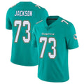 Kooe M.Dolphins #73 Austin Jackson Player Aqua Limited Vapor Untouchable Home Game Stitched Jerseys