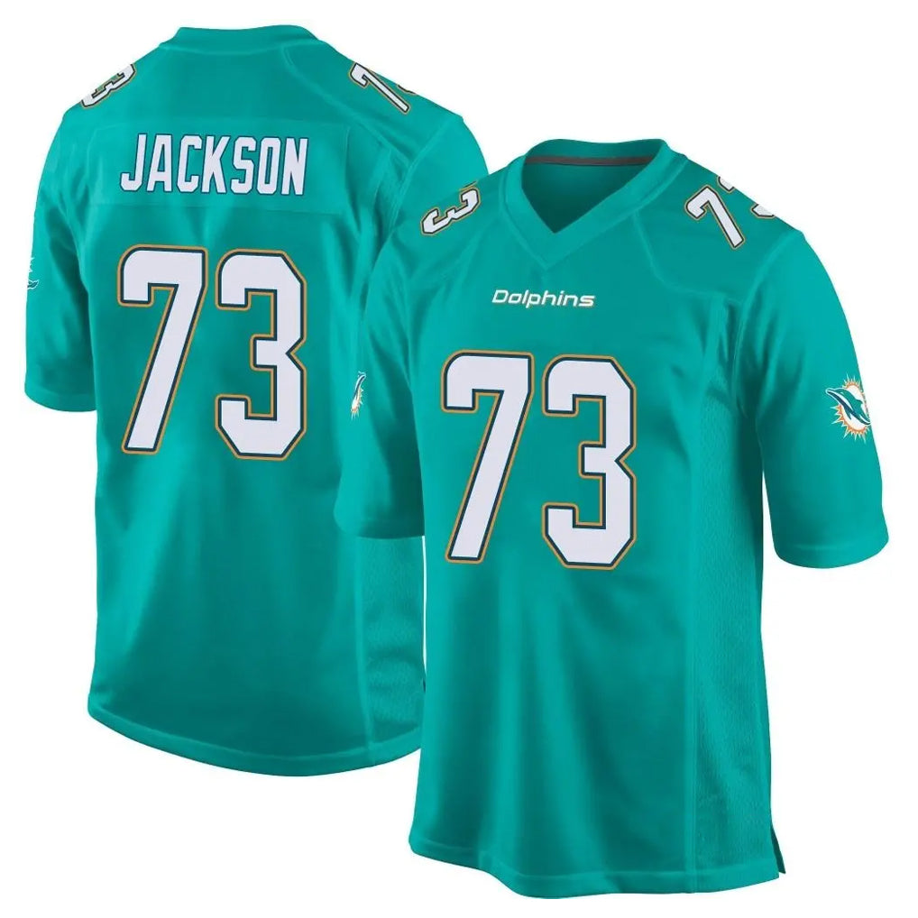 Kooe M.Dolphins #73 Austin Jackson Player Aqua Team Color Home Game Stitched Jerseys
