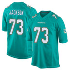 Kooe M.Dolphins #73 Austin Jackson Player Aqua Team Color Home Game Stitched Jerseys