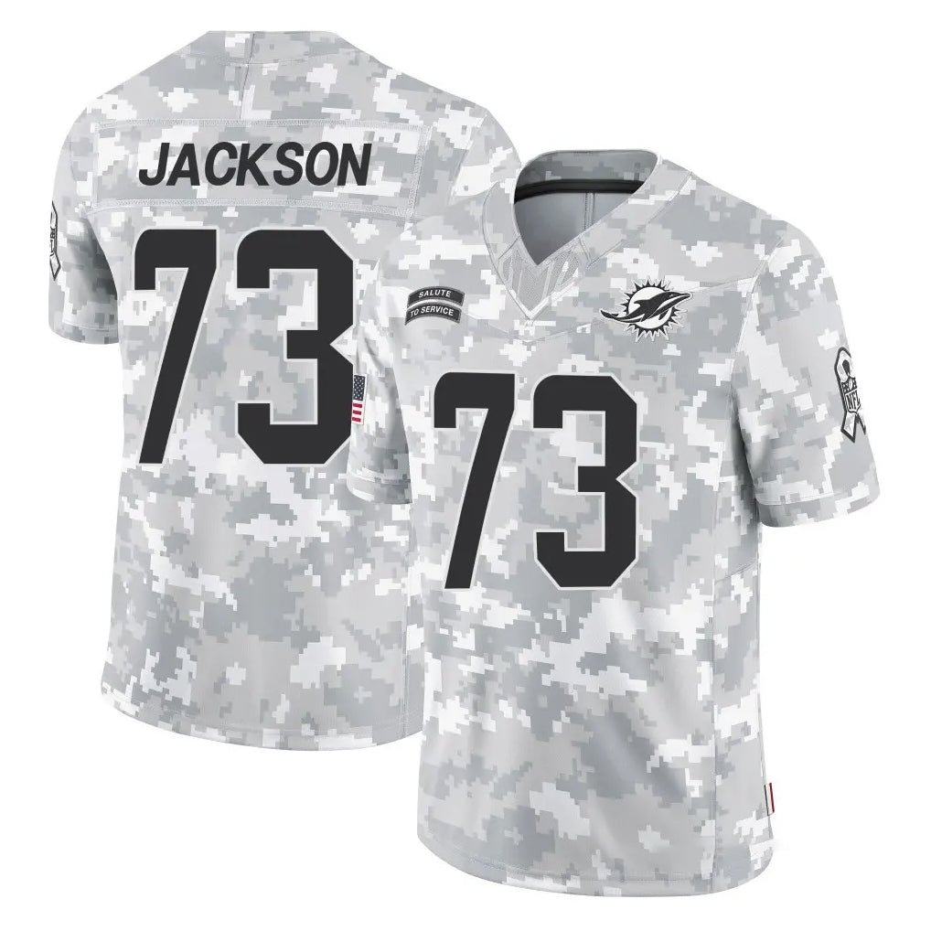 Kooe M.Dolphins #73 Austin Jackson Player Arctic Camo Salute To Service Limited Game Stitched Jerseys