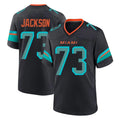 Kooe M.Dolphins #73 Austin Jackson Player Black Pitch Rivalries Collection Home Game Stitched Jerseys