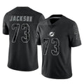 Kooe M.Dolphins #73 Austin Jackson Player Black Reflective Limited Game Stitched Jerseys
