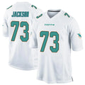 Kooe M.Dolphins #73 Austin Jackson Player White Home Game Stitched Jerseys