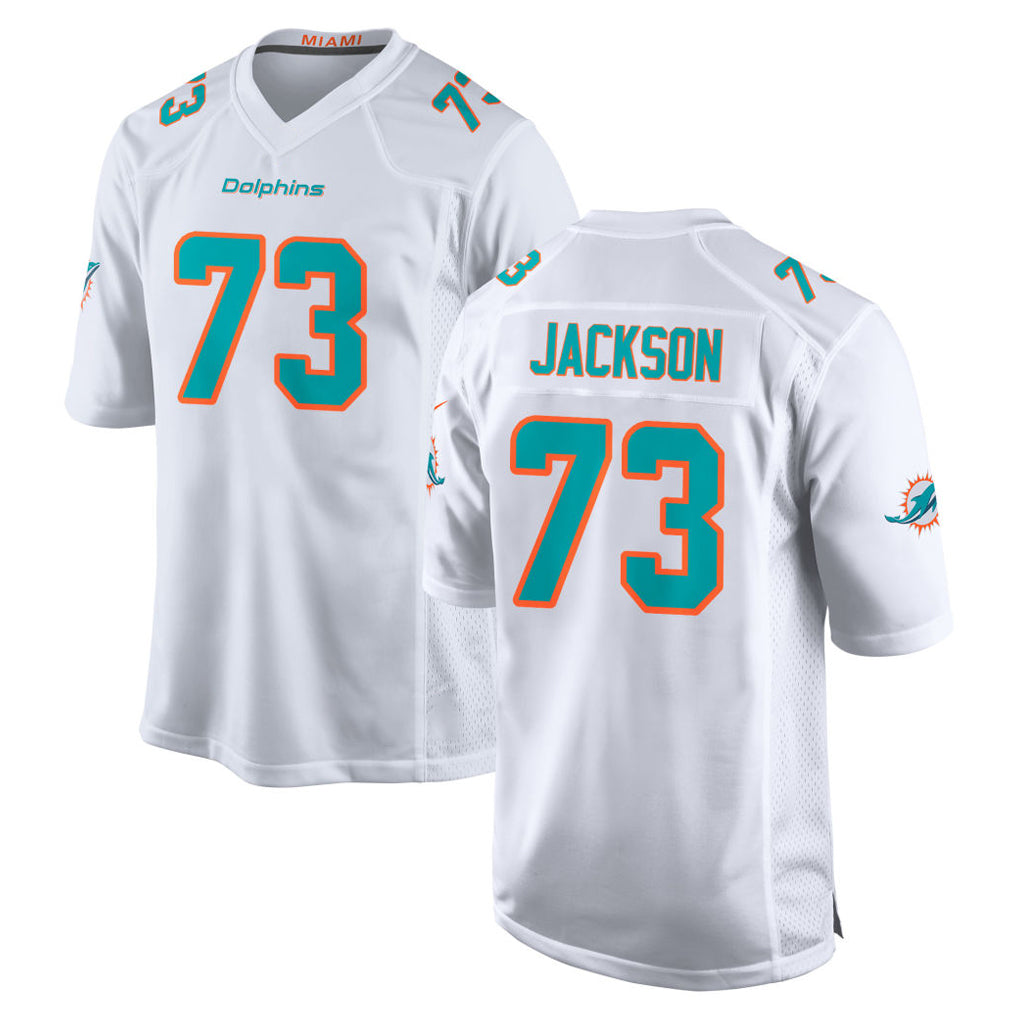 Kooe M.Dolphins #73 Austin Jackson Player White Limited Home Game Stitched Jerseys