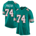 Kooe M.Dolphins #74 Kadyn Proctor Player Aqua Alternate Home Game Stitched Jerseys