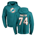Kooe M.Dolphins #74 Kadyn Proctor Player Aqua LOGO Pullover Hoodies Limited Stitched Jerseys
