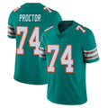 Kooe M.Dolphins #74 Kadyn Proctor Player Aqua Limited Alternate Vapor Untouchable Home Game Stitched Jerseys