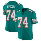 Kooe M.Dolphins #74 Kadyn Proctor Player Aqua Limited Alternate Vapor Untouchable Home Game Stitched Jerseys