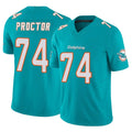 Kooe M.Dolphins #74 Kadyn Proctor Player Aqua Limited Vapor F.U.S.E. Home Game Stitched Jerseys
