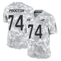 Kooe M.Dolphins #74 Kadyn Proctor Player Arctic Camo Salute To Service Limited Game Stitched Jerseys