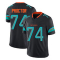 Kooe M.Dolphins #74 Kadyn Proctor Player Black Limited Pitch Rivalries Collection Home Game Stitched Jerseys