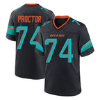 Kooe M.Dolphins #74 Kadyn Proctor Player Black Pitch Rivalries Collection Home Game Stitched Jerseys