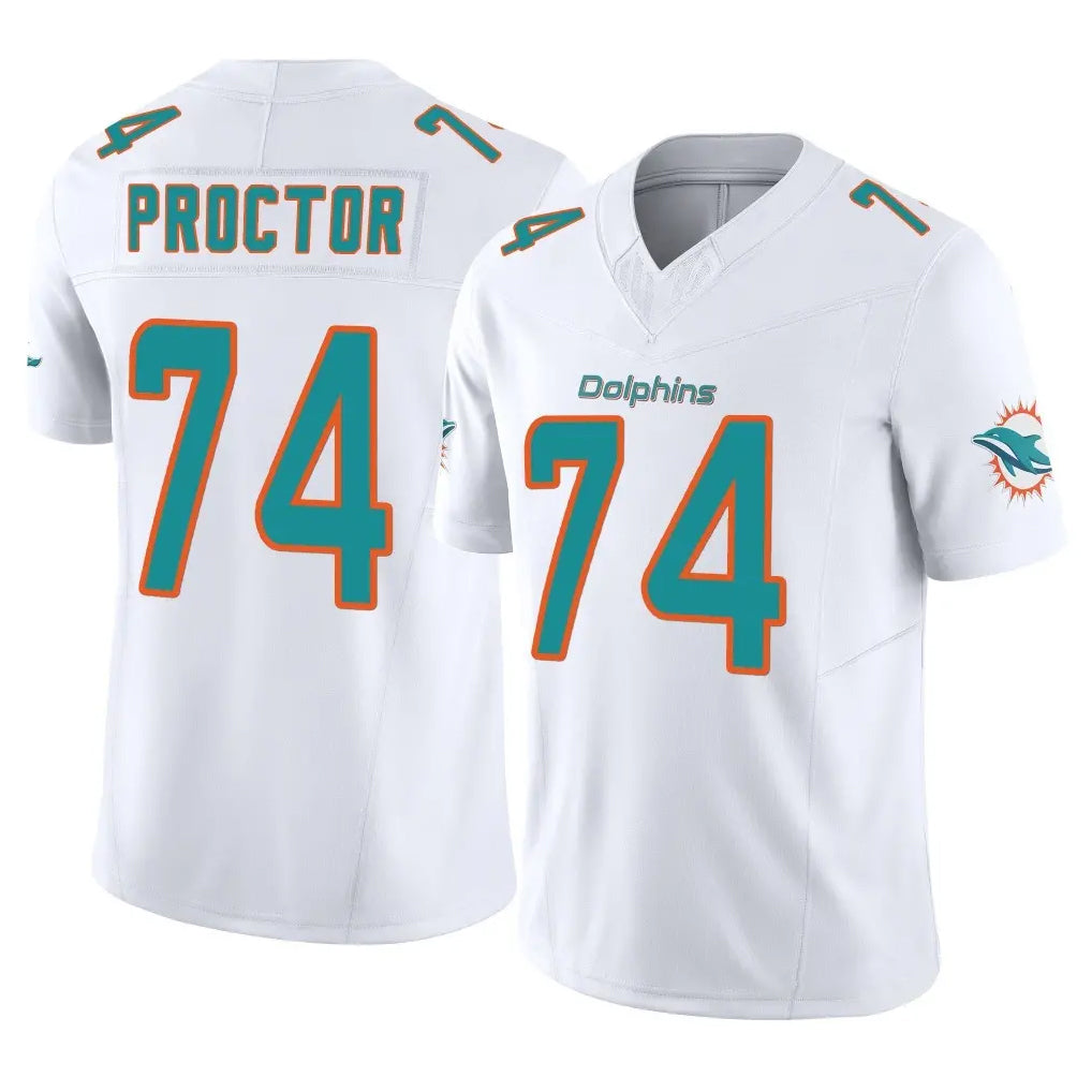 Kooe M.Dolphins #74 Kadyn Proctor Player White Limited Vapor F.U.S.E. Home Game Stitched Jerseys