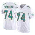 Kooe M.Dolphins #74 Kadyn Proctor Player White Limited Vapor F.U.S.E. Home Game Stitched Jerseys