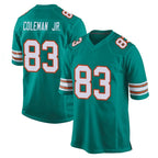 Kooe M.Dolphins #83 Kevin Coleman Jr. Player Aqua Alternate Home Game Stitched Jerseys
