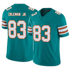 Kooe M.Dolphins #83 Kevin Coleman Jr. Player Aqua Limited Alternate Vapor F.U.S.E. Home Game Stitched Jerseys