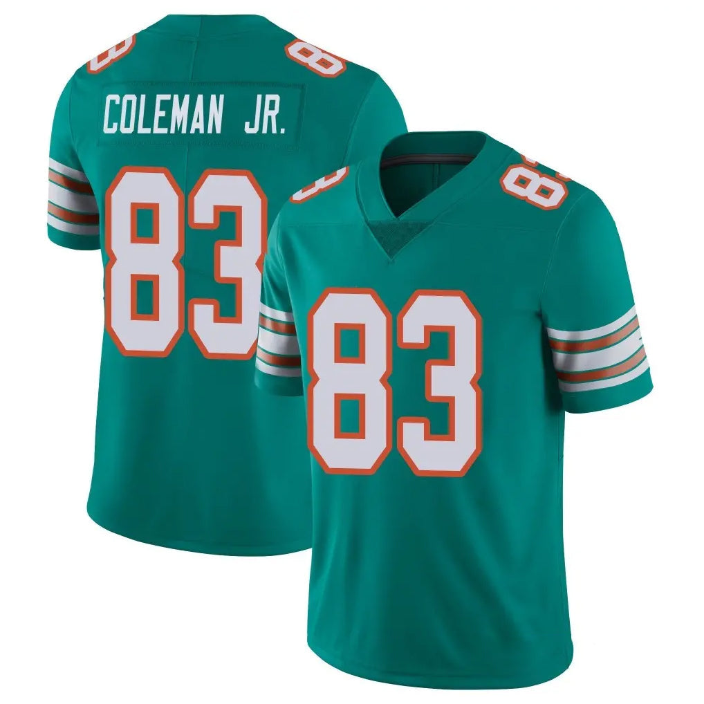 Kooe M.Dolphins #83 Kevin Coleman Jr. Player Aqua Limited Alternate Vapor Untouchable Home Game Stitched Jerseys