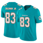 Kooe M.Dolphins #83 Kevin Coleman Jr. Player Aqua Limited Vapor F.U.S.E. Home Game Stitched Jerseys