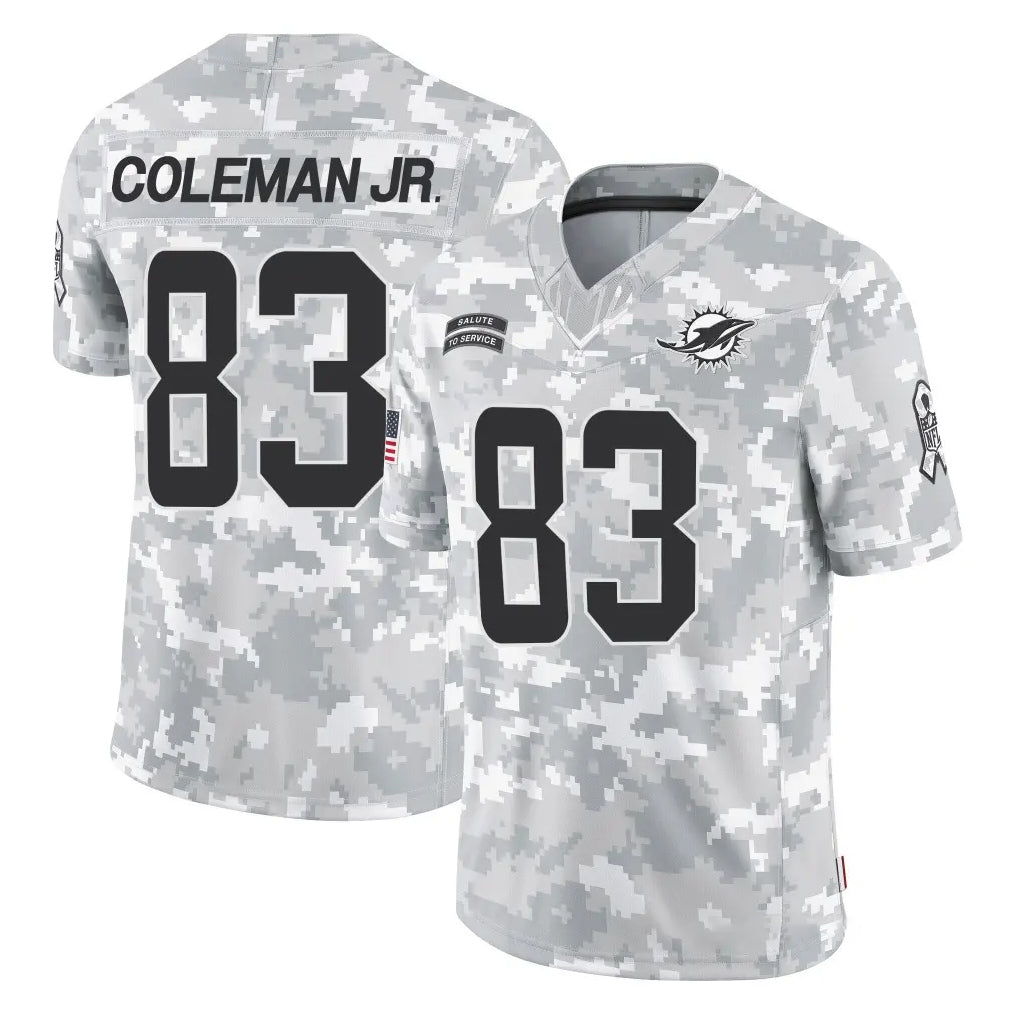 Kooe M.Dolphins #83 Kevin Coleman Jr. Player Arctic Camo Salute To Service Limited Game Stitched Jerseys