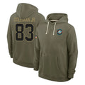 Kooe M.Dolphins #83 Kevin Coleman Jr. Player Olive Salute to Service Pullover Hoodies Limited Stitched Jerseys