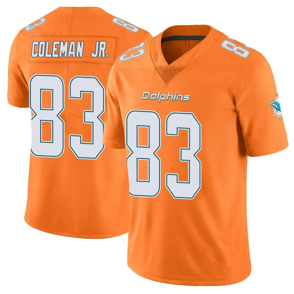 Kooe M.Dolphins #83 Kevin Coleman Jr. Player Orange Limited Home Game Stitched Jerseys