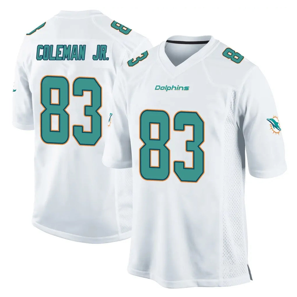 Kooe M.Dolphins #83 Kevin Coleman Jr. Player White Home Game Stitched Jerseys