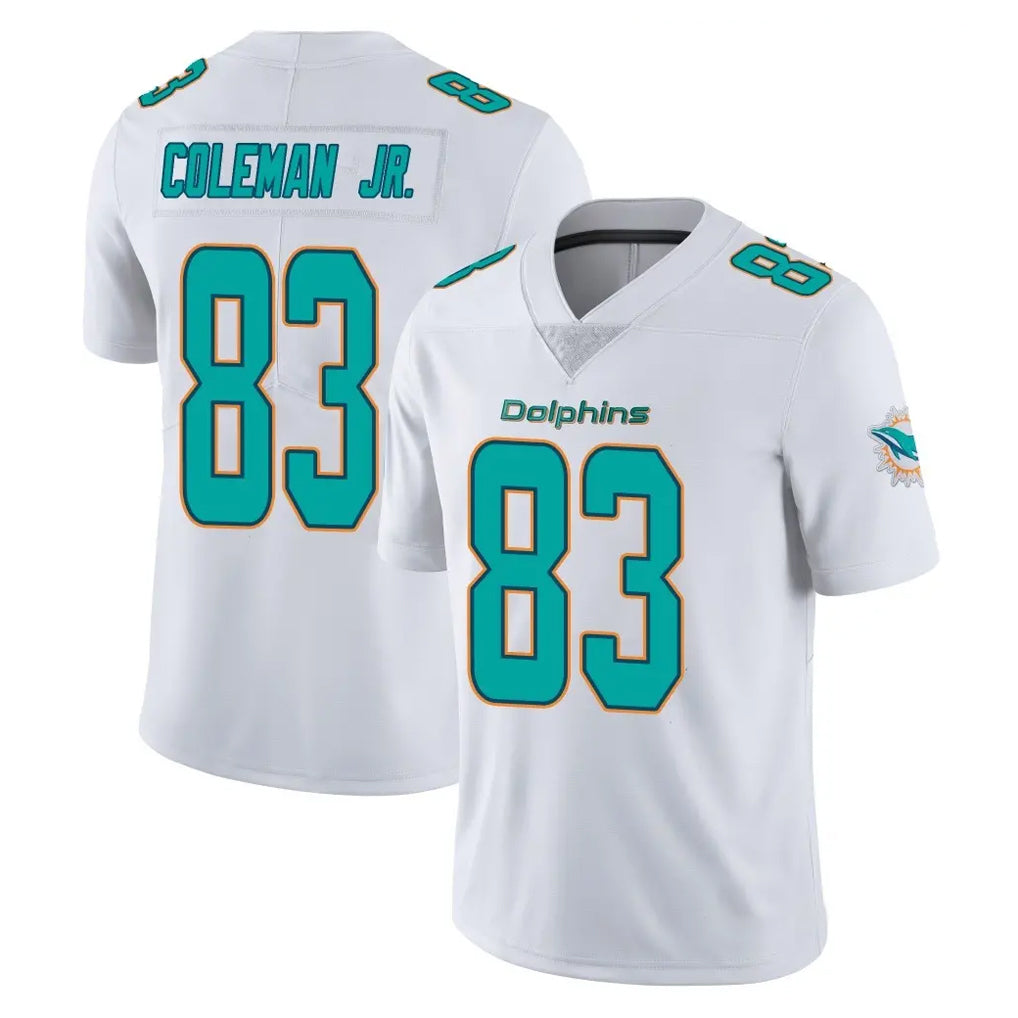Kooe M.Dolphins #83 Kevin Coleman Jr. Player White Limited Vapor Untouchable Home Game Stitched Jerseys