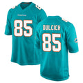 Kooe M.Dolphins #85 Greg Dulcich Player Aqua Home Game Stitched Jerseys