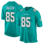 Kooe M.Dolphins #85 Greg Dulcich Player Aqua Team Color Home Game Stitched Jerseys