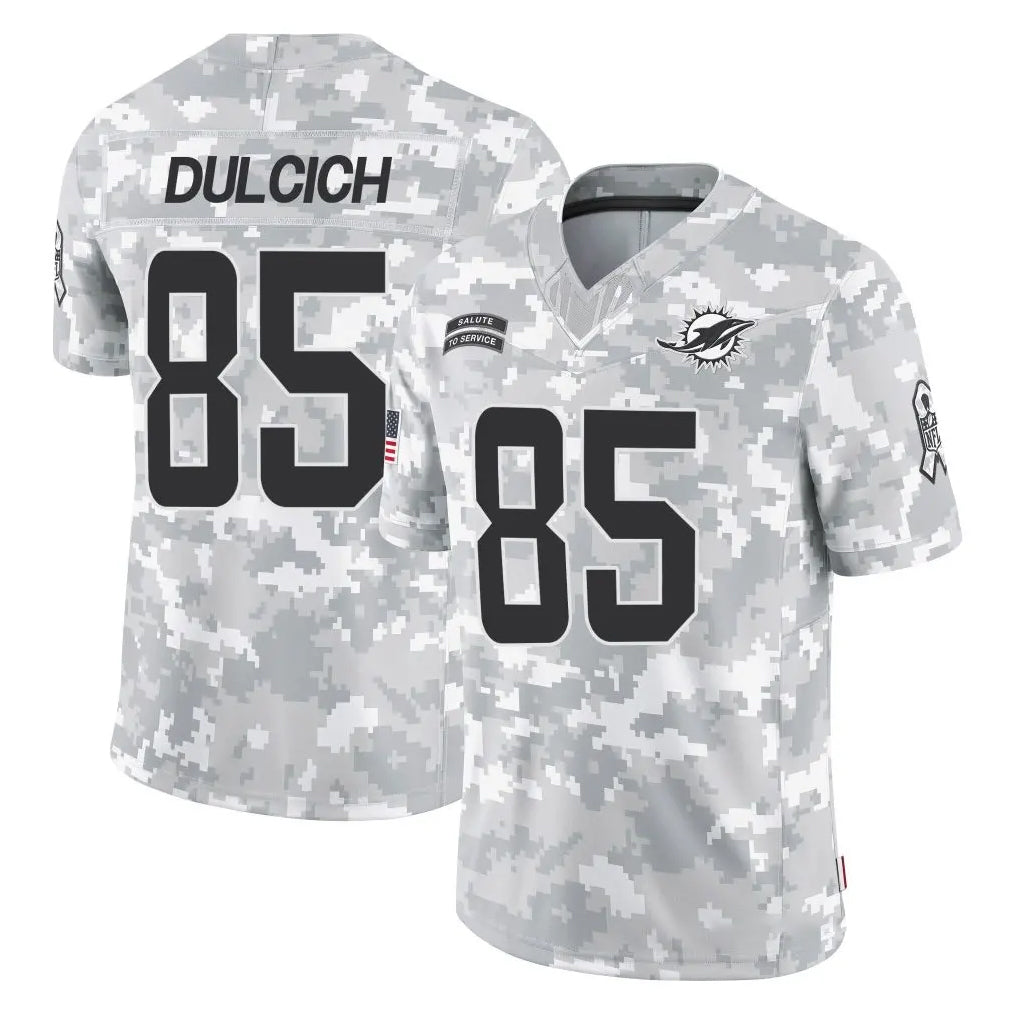 Kooe M.Dolphins #85 Greg Dulcich Player Arctic Camo Salute To Service Limited Game Stitched Jerseys