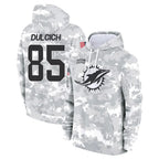 Kooe M.Dolphins #85 Greg Dulcich Player Arctic Camo Salute to Service Hoodies Limited Game Stitched Jerseys