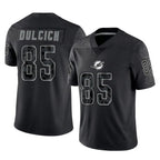 Kooe M.Dolphins #85 Greg Dulcich Player Black Reflective Limited Game Stitched Jerseys
