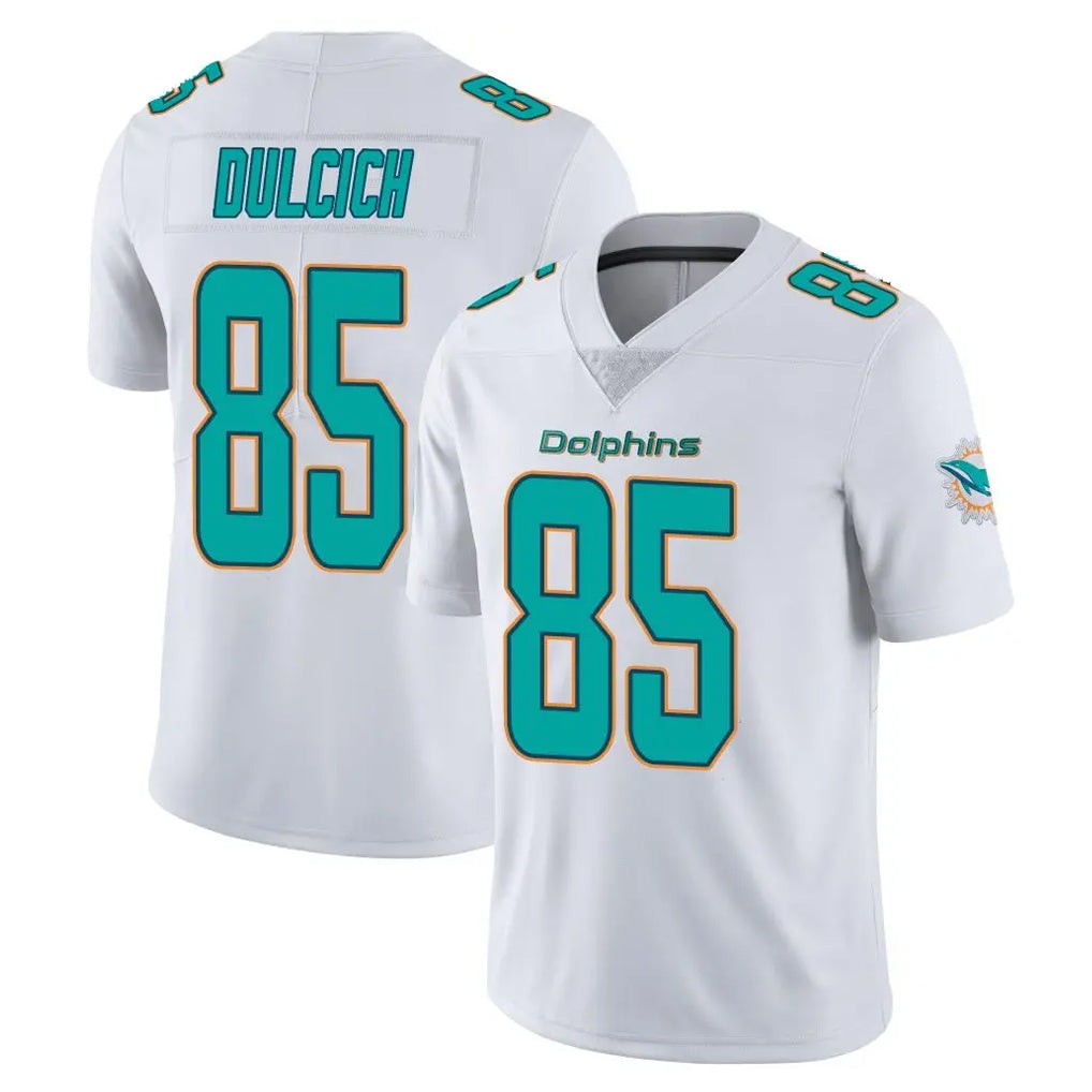 Kooe M.Dolphins #85 Greg Dulcich Player White Limited Vapor Untouchable Home Game Stitched Jerseys