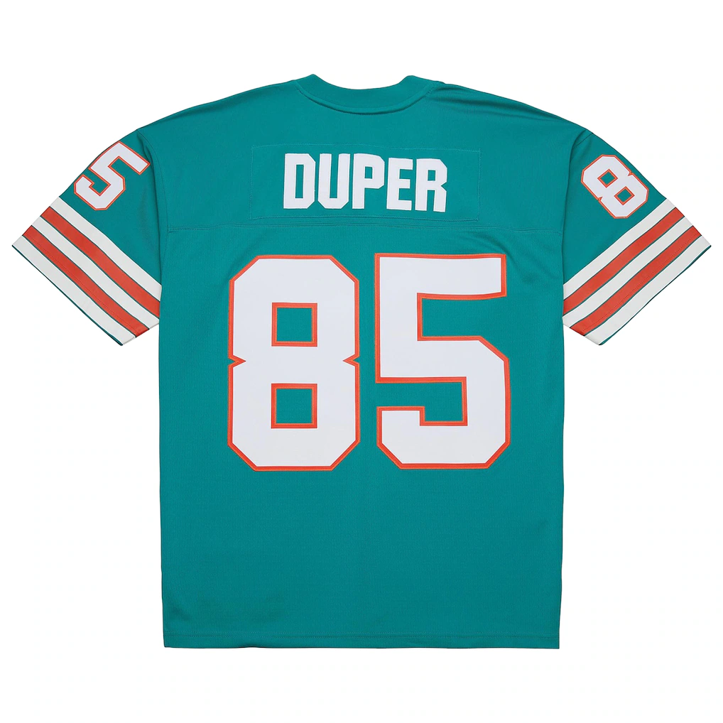 Kooe M.Dolphins #85 Mark Duper Mitchell & Ness Aqua Legacy Replica Jersey