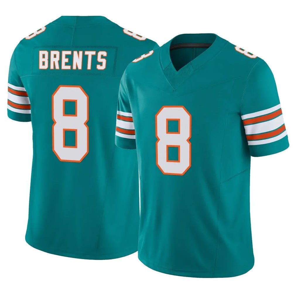 Kooe M.Dolphins #8 JuJu Brents Player Aqua Limited Alternate Vapor F.U.S.E. Home Game Stitched Jerseys