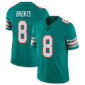 Kooe M.Dolphins #8 JuJu Brents Player Aqua Limited Alternate Vapor Untouchable Home Game Stitched Jerseys