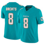 Kooe M.Dolphins #8 JuJu Brents Player Aqua Limited Vapor F.U.S.E. Home Game Stitched Jerseys