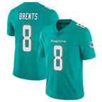 Kooe M.Dolphins #8 JuJu Brents Player Aqua Limited Vapor Untouchable Home Game Stitched Jerseys