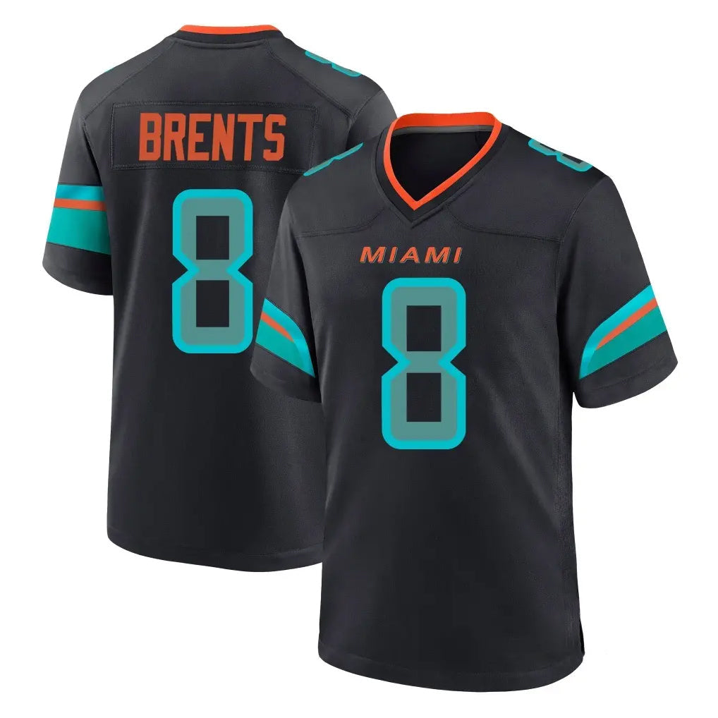 Kooe M.Dolphins #8 JuJu Brents Player Black Pitch Rivalries Collection Home Game Stitched Jerseys