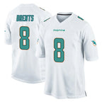 Kooe M.Dolphins #8 JuJu Brents Player White Home Game Stitched Jerseys