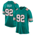 Kooe M.Dolphins #92 Zach Sieler Player Aqua Alternate Home Game Stitched Jerseys