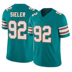 Kooe M.Dolphins #92 Zach Sieler Player Aqua Limited Alternate Vapor F.U.S.E. Home Game Stitched Jerseys