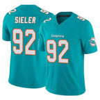 Kooe M.Dolphins #92 Zach Sieler Player Aqua Limited Vapor F.U.S.E. Home Game Stitched Jerseys
