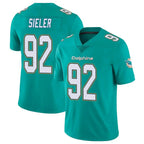 Kooe M.Dolphins #92 Zach Sieler Player Aqua Limited Vapor Untouchable Home Game Stitched Jerseys