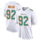 Kooe M.Dolphins #92 Zach Sieler Player White Fashion Home Game Stitched Jerseys