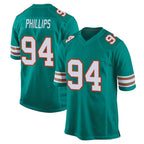 Kooe M.Dolphins #94 Jordan Phillips Player Aqua Alternate Home Game Stitched Jerseys