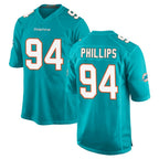 Kooe M.Dolphins #94 Jordan Phillips Player Aqua Home Game Stitched Jerseys