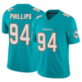Kooe M.Dolphins #94 Jordan Phillips Player Aqua Limited Vapor F.U.S.E. Home Game Stitched Jerseys