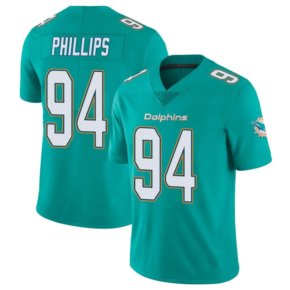 Kooe M.Dolphins #94 Jordan Phillips Player Aqua Limited Vapor Untouchable Home Game Stitched Jerseys